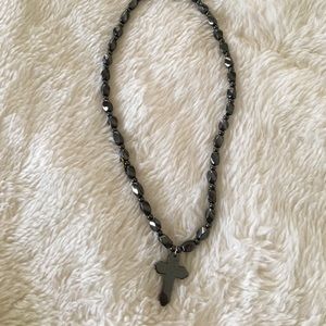 Metallic Cross Necklace